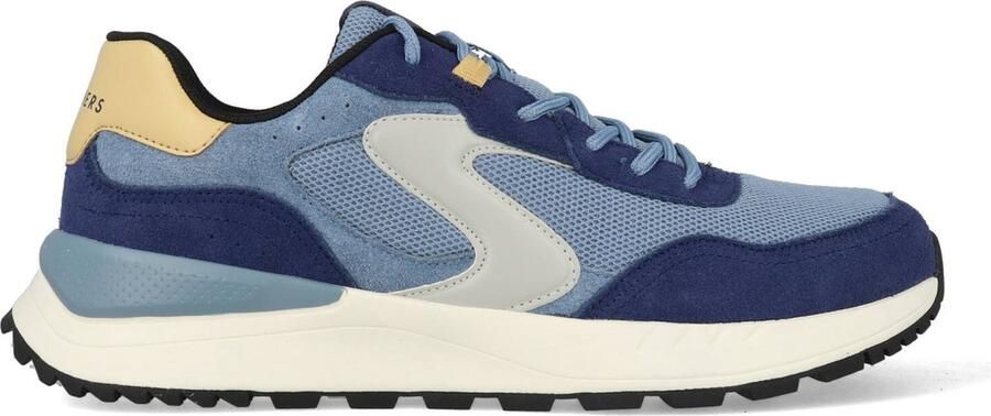 Skechers Fury Lace Low 183265-NVBL Mannen Blauw Sneakers