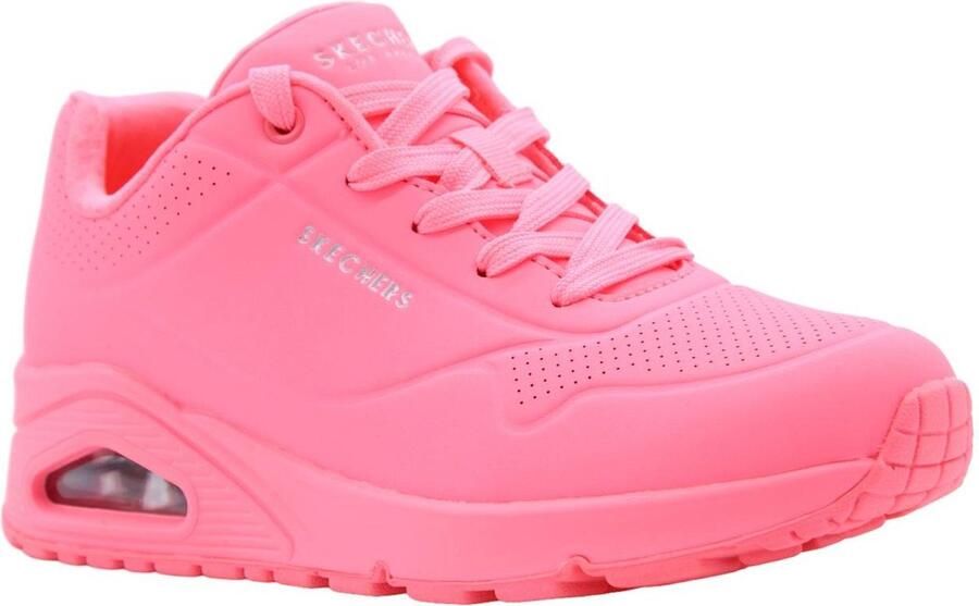 Skechers Sneakers met sleehak Uno Stand on Air vrijetijdsschoen lage schoen veterschoen met fijne perforatie