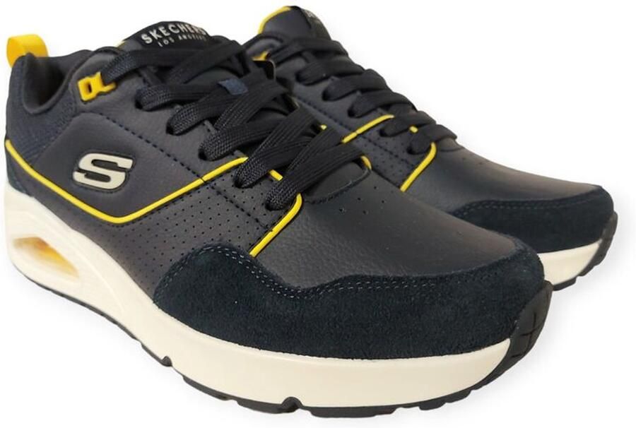 Skechers Sneaker UNO Retro one 183020 NVY Navy Blauw Geel