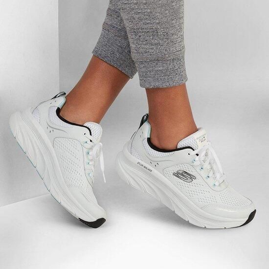 Skechers D'Lux Walker dames sneaker Wit zwart - Foto 10