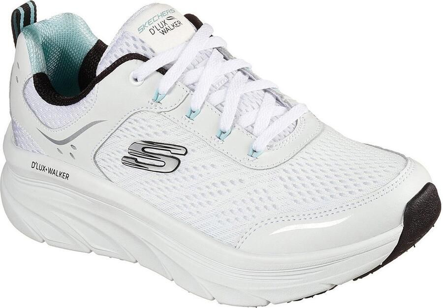 Skechers D'Lux Walker dames sneaker Wit zwart - Foto 3