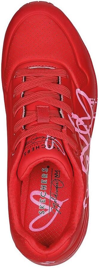 Skechers Sneakers UNO DRIPPING IN LOVE met hart-graffiti-print vrijetijdsschoen lage schoen veterschoen - Foto 10