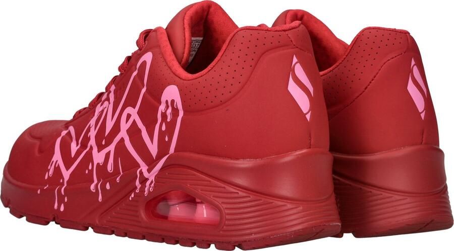 Skechers Sneakers UNO DRIPPING IN LOVE met hart-graffiti-print vrijetijdsschoen lage schoen veterschoen - Foto 6