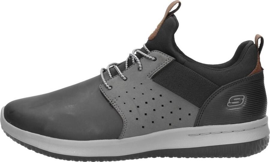 Skechers Delson Camben leren heren sneakers
