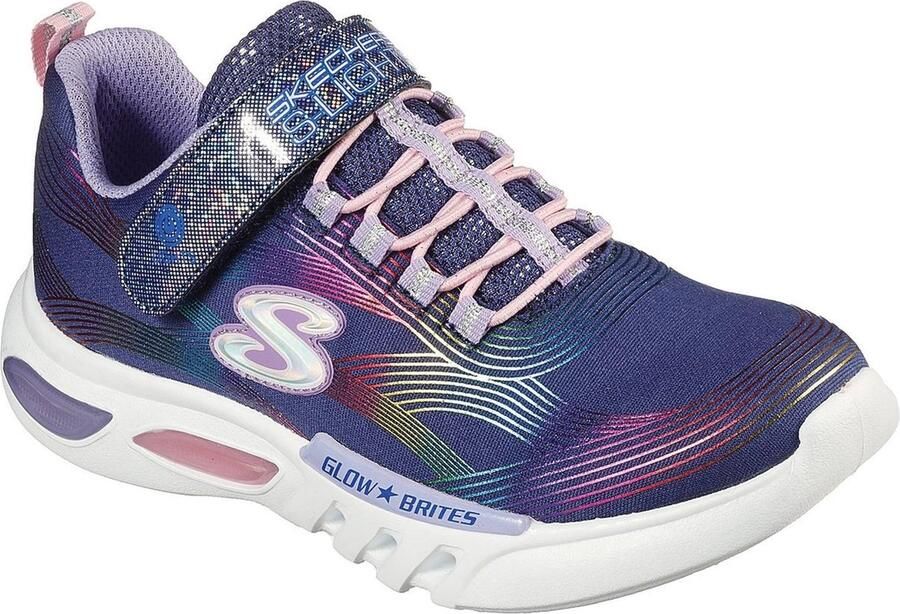Skechers Lights Glow Brites Sneakers Blauw Dames - Foto 2