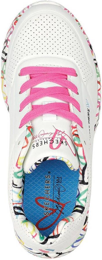 Skechers Uno Light sneakers wit multi Meisjes Imitatieleer Hartjes 32 - Foto 15