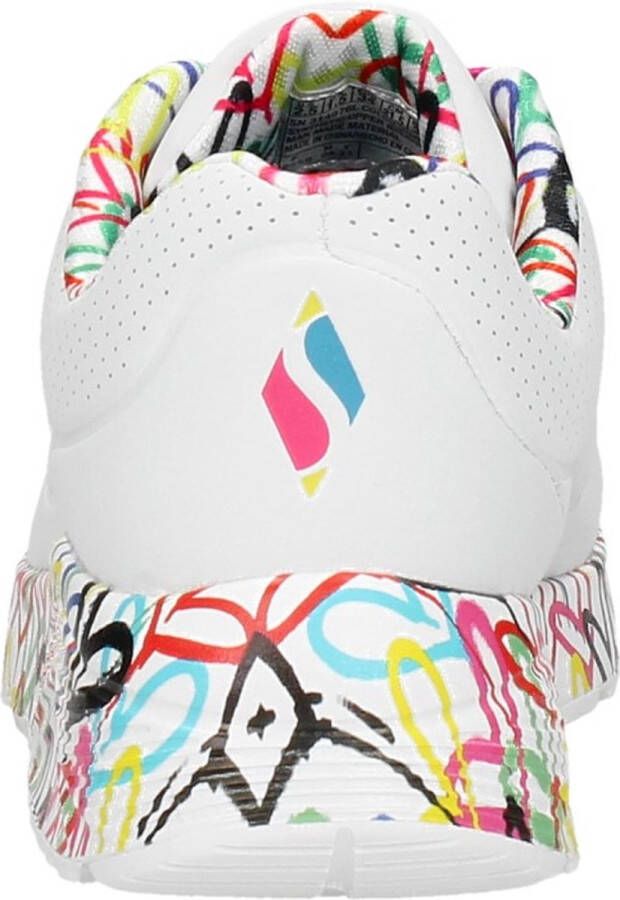 Skechers Uno Light sneakers wit multi Meisjes Imitatieleer Hartjes 32 - Foto 3