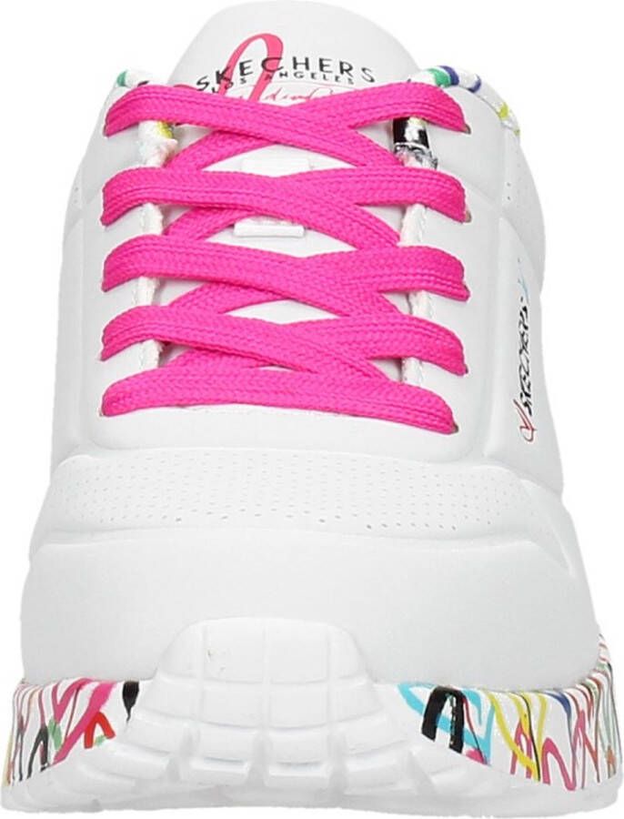 Skechers Uno Light sneakers wit multi Meisjes Imitatieleer Hartjes 32