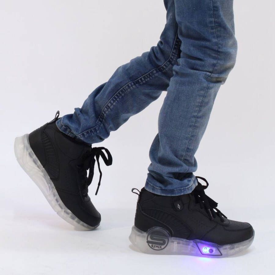 Skechers s Lights Remix sneakers zwart Synthetisch Heren