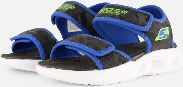 Skechers SOLA GLOW SANDAL CAMO BRIGH Jongens Sandalen Zwart