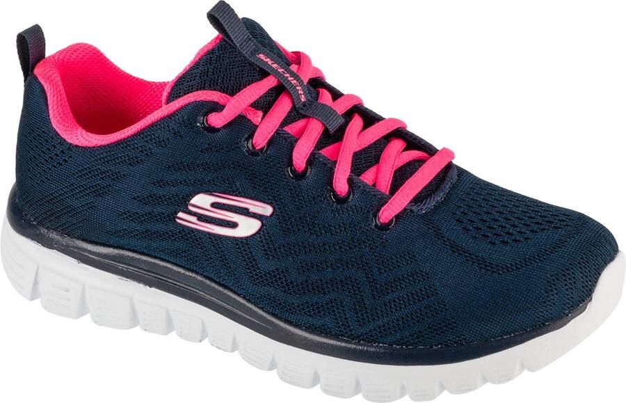 Skechers Sneakers Graceful Get Connected Vrijetijdsschoen lage schoen veterschoen in schoenwijdte G (wijd)
