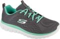 Skechers Sneakers Graceful Get Connected Vrijetijdsschoen lage schoen veterschoen in schoenwijdte G (wijd) - Grijs