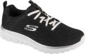 Skechers Sneakers Graceful Get Connected Vrijetijdsschoen lage schoen veterschoen in schoenwijdte G (wijd) - Zwart