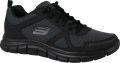 Skechers Track Bucolo 52630-BBK Mannen Zwart Trainingschoenen Sportschoenen - Zwart