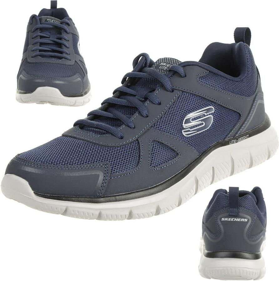 Skechers Sport Heren TRACK SCLORIC sportschoenen hardloopschoenen herenschoenen met brede pasvorm blauw