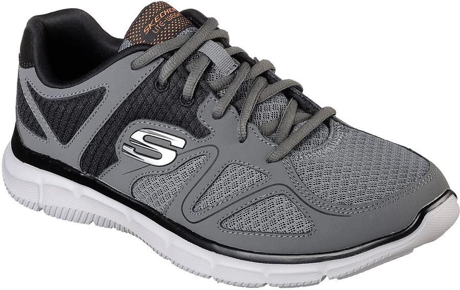Skechers Satisfaction-Flash Point 58350-CCOR Mannen Grijs Sneakers Sportschoenen - Foto 2