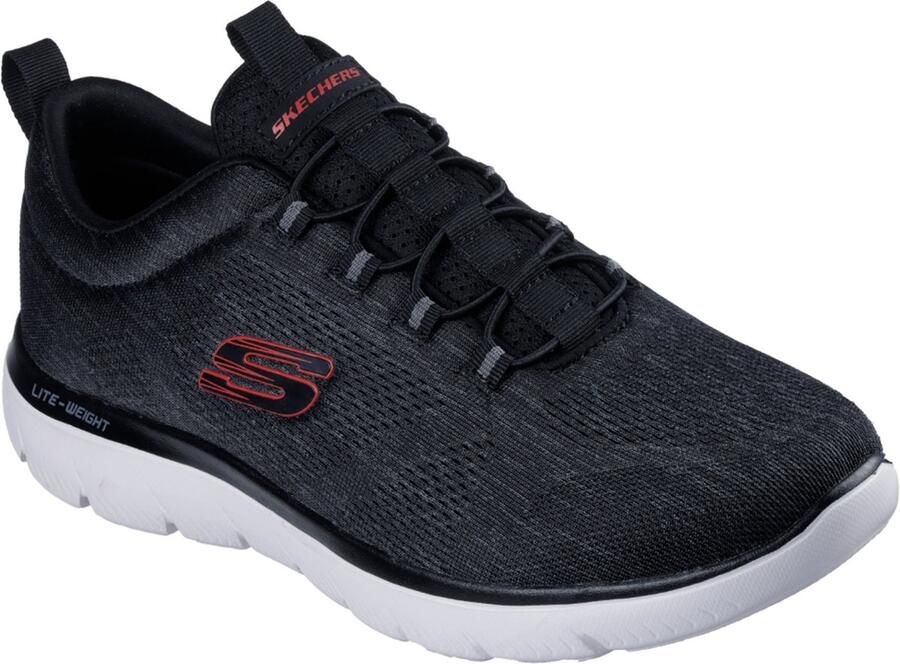 Skechers Slip-on sneakers Summits Vrijetijdsschoen slipper comfortschoen met elastische bungee-veters