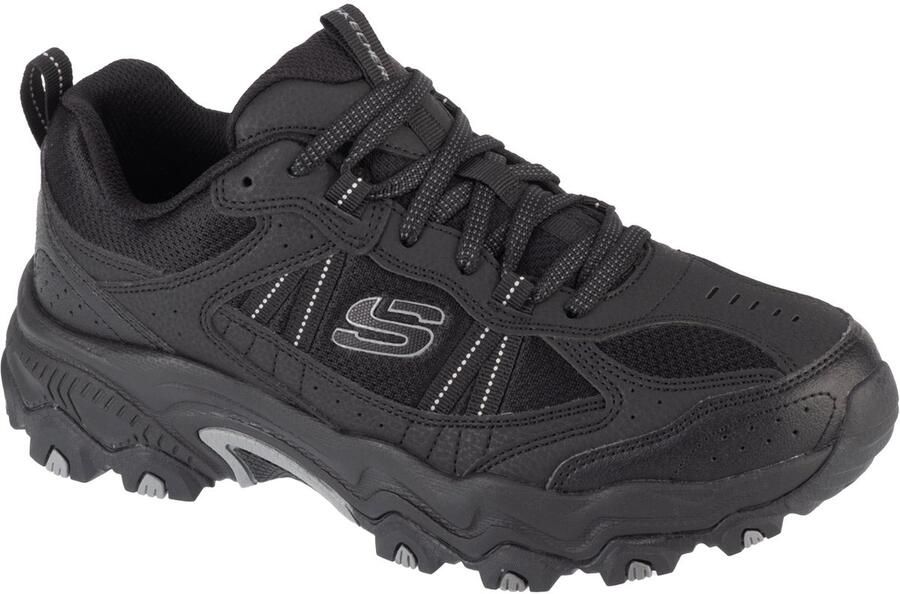 Skechers Heren Trekking Schoenen Stamina At Upper Stitch Zwart Duurzaam en Comfortabel