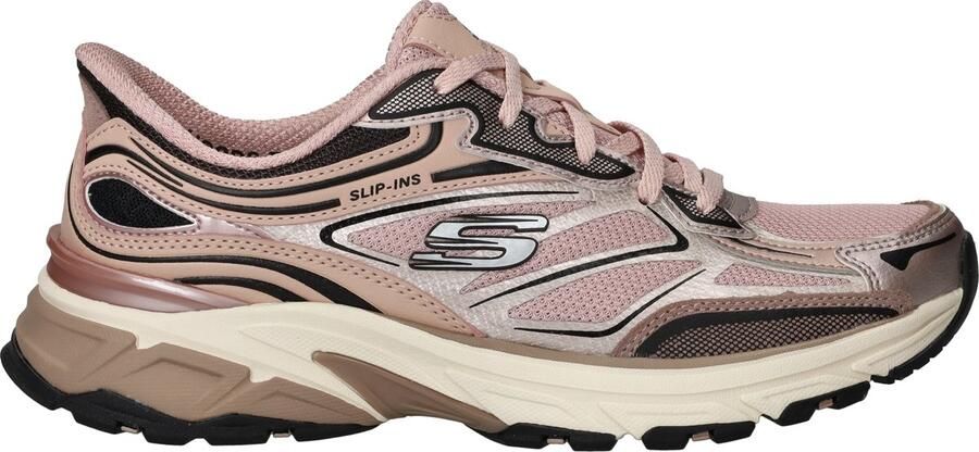 Skechers Slip-on sneakers STAMINA SPORT Retro sneaker veterschoen met metallic accenten