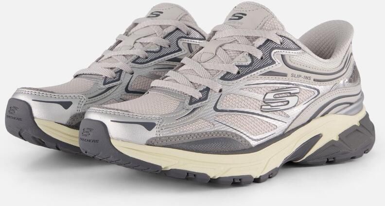 Skechers Slip-on sneakers STAMINA SPORT Retro sneaker veterschoen met metallic accenten