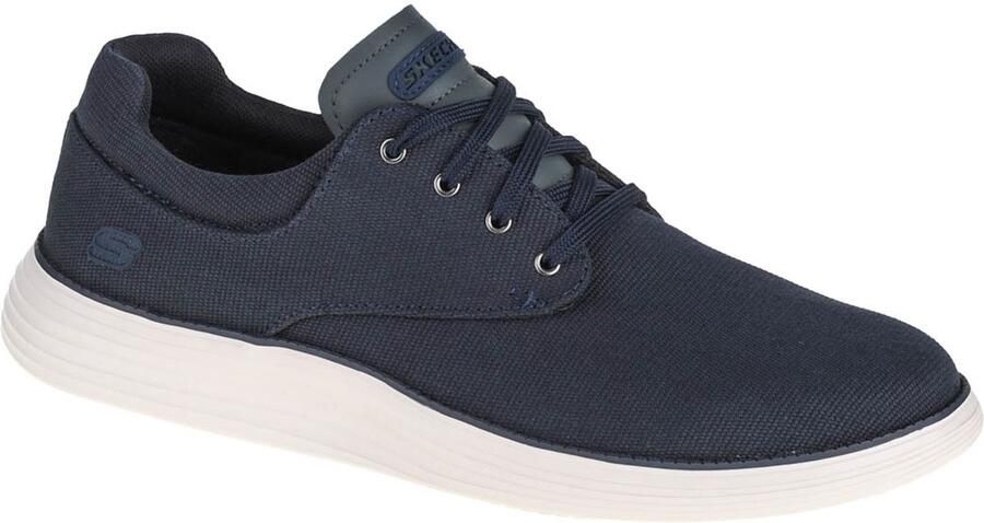 Skechers Stat Burbank Mannen Marineblauw Sneakers