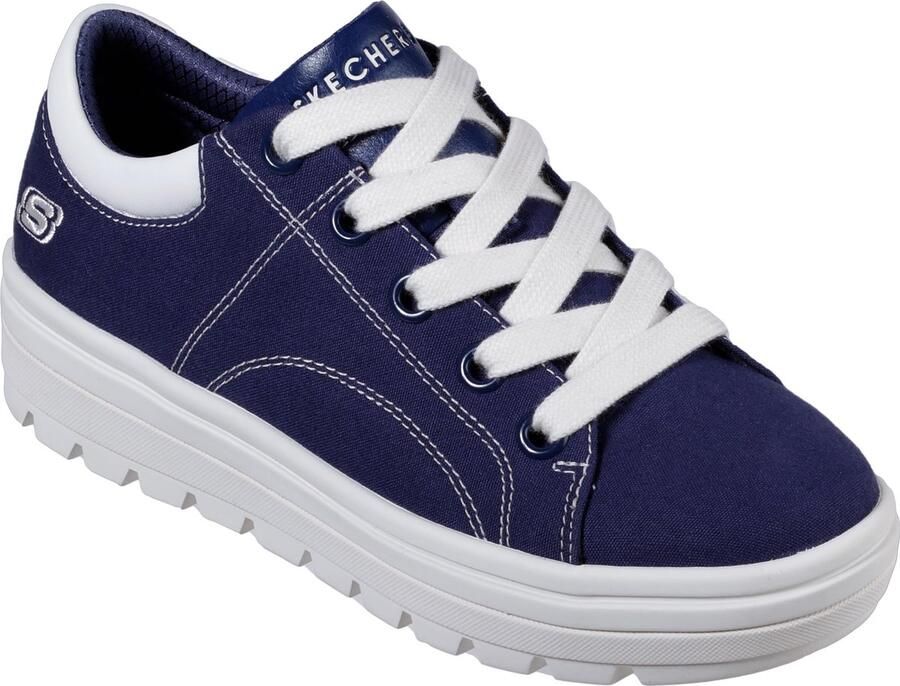 Skechers Street Cleat Bring It Back Dames Sneakers Blauw