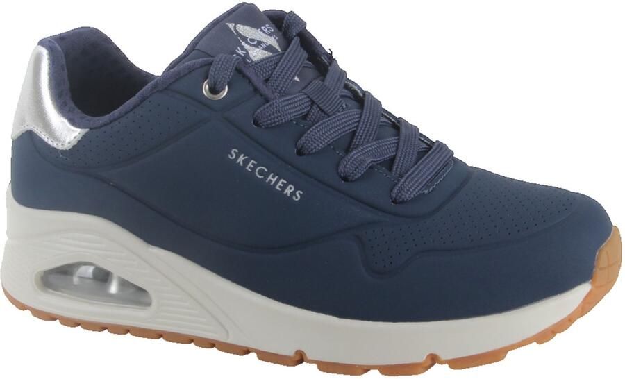Skechers Sneakers UNO GOLDEN AIR Vrijetijdsschoen lage schoen veterschoen met metallic inzet