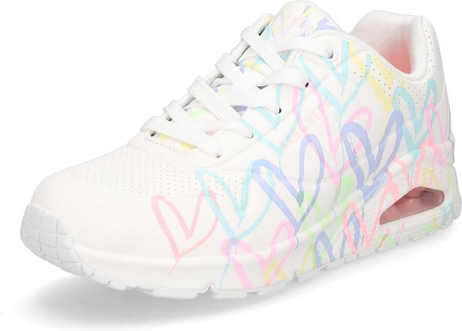 Skechers Street UNO SPREAT THE LOVE Sneakers Dames Meisjes JGoldcrown wit