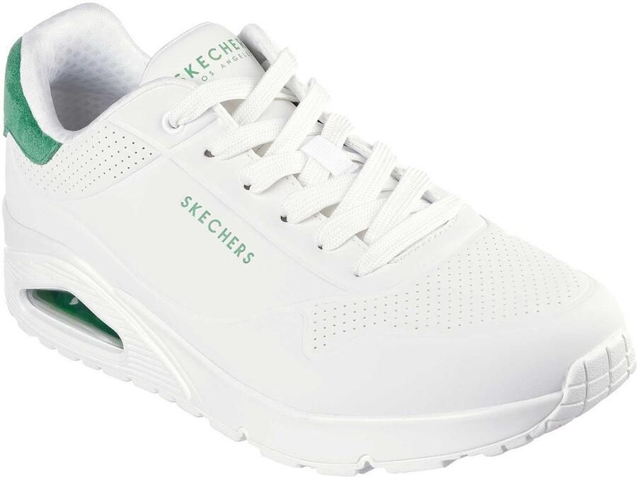Skechers Street Uno Suited on Air Herensneakers 183004 WGR wit groen