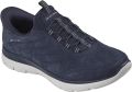 Skechers Summits Luxe Stride Sneakers Slip On Chocolate Navy - Blauw