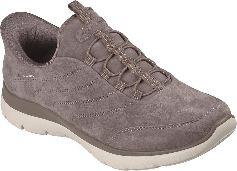 Skechers Summits Luxe Stride Sneakers Slip On Chocolate Taupe