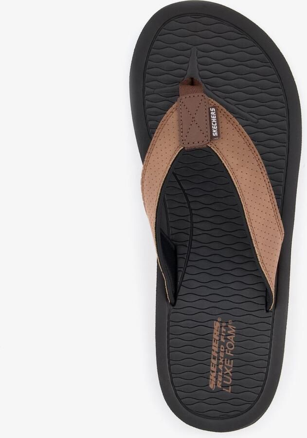 Skechers Tantric heren teenslippers bruin