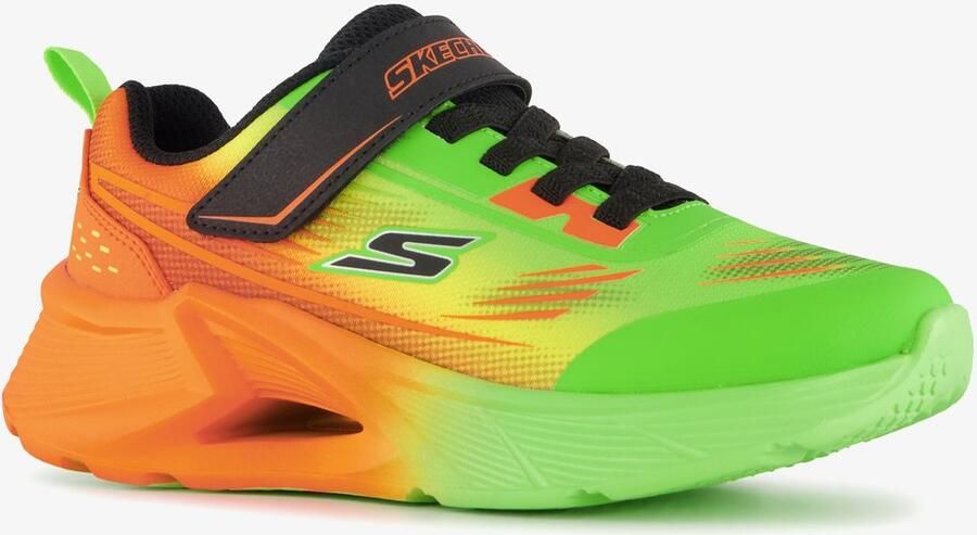 Skechers Tidal-Tech jongens sneakers oranje groen Uitneembare zool