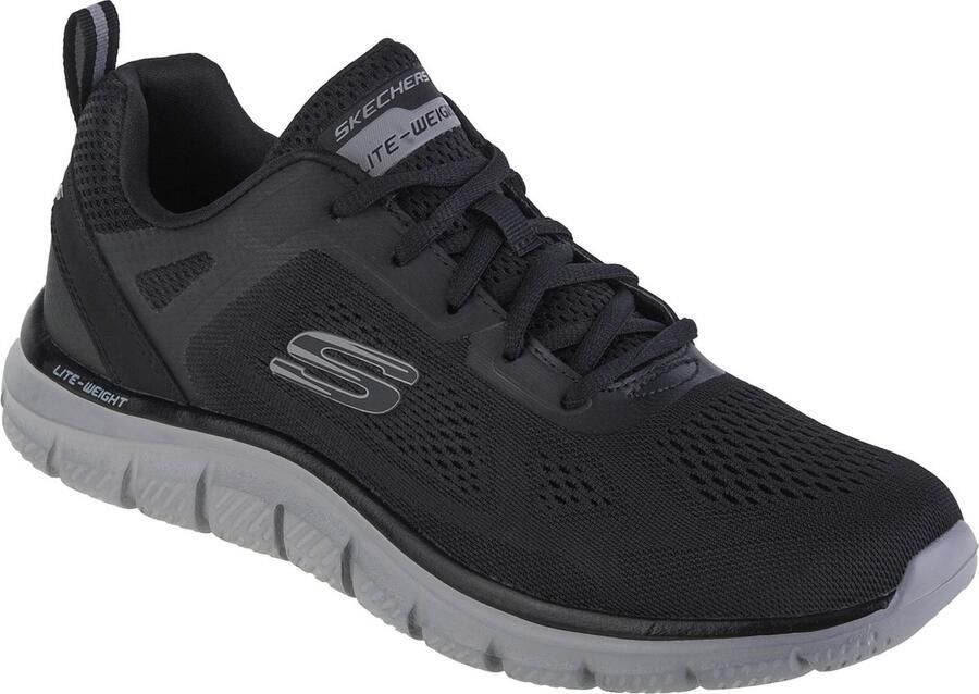 Skechers Track-Broader 232698-BKCC Mannen Zwart Sneakers Sportschoenen