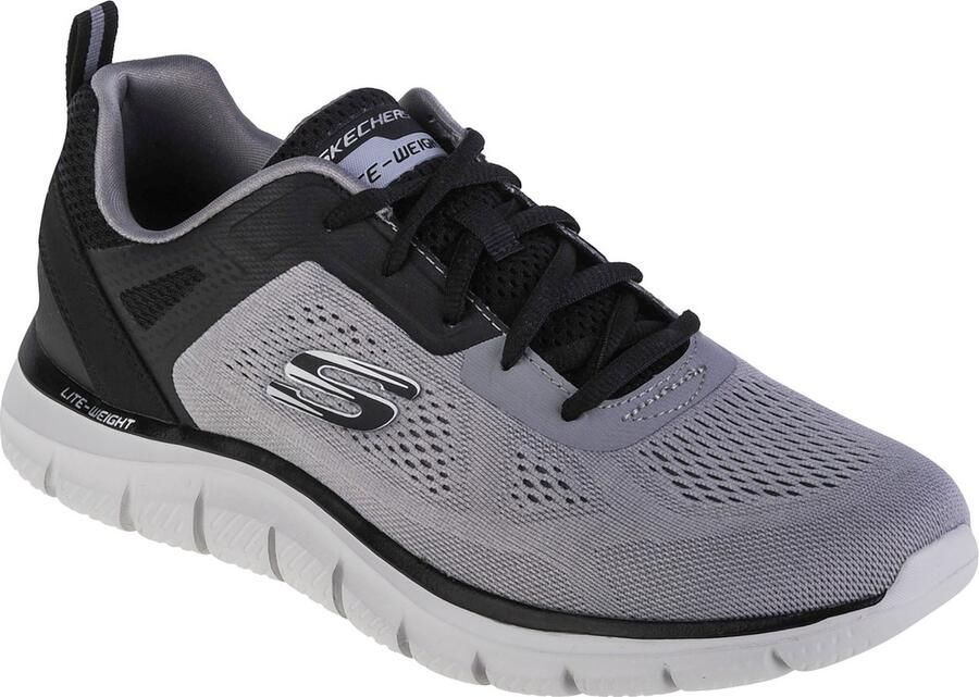 Skechers Track-Broader 232698-GYBK nen Grijs Sneakers Sportschoenen
