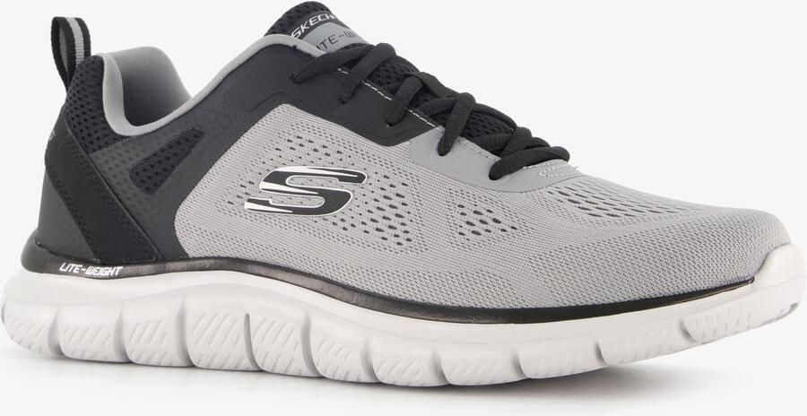 Skechers Track Ripkent heren sneakers grijs zwart Extra comfort Memory Foam