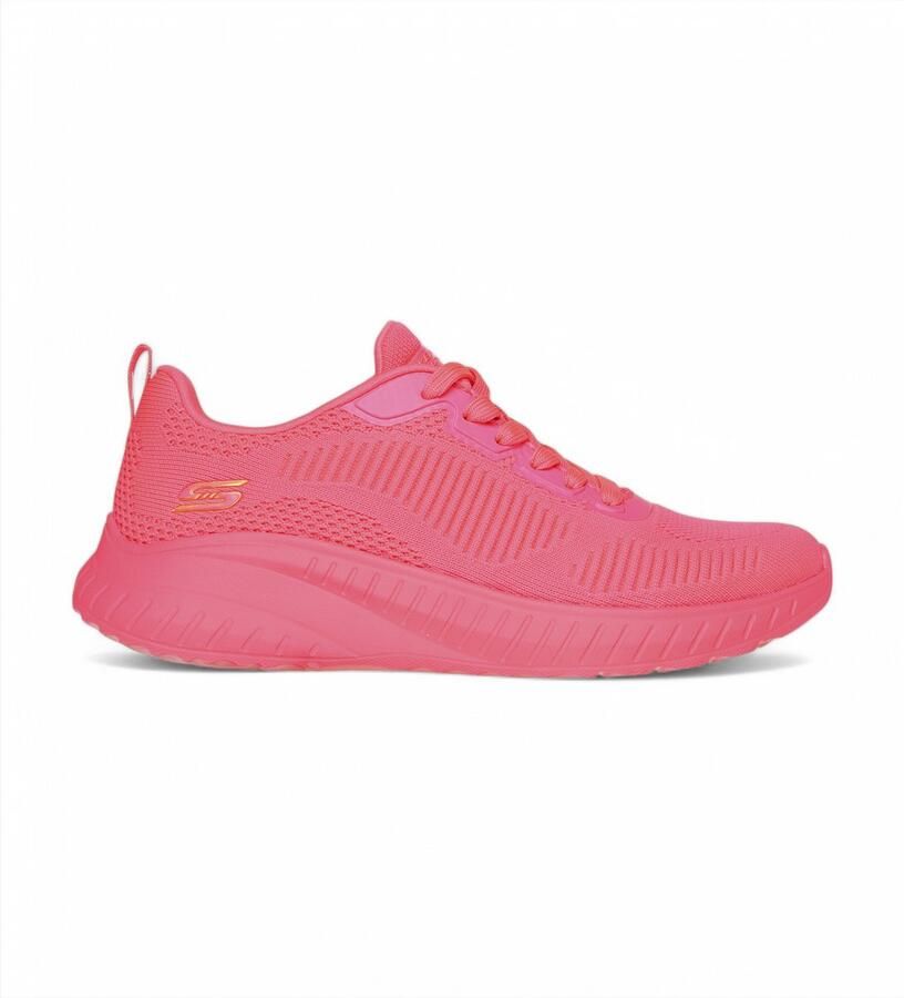 Skechers Sneakers BOBS SQUAD CHAOS-COOL RYTHMS brei sneakers veterschoen in vegan uitvoering