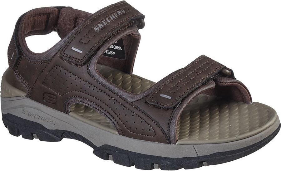 Skechers Bruine Herensandalen met Klittenbandsluiting en Luxe Foam Bruin Heren - Foto 2