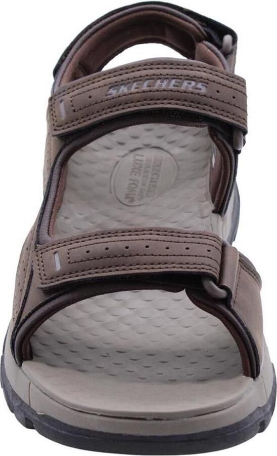 Skechers Bruine Herensandalen met Klittenbandsluiting en Luxe Foam Bruin Heren - Foto 3