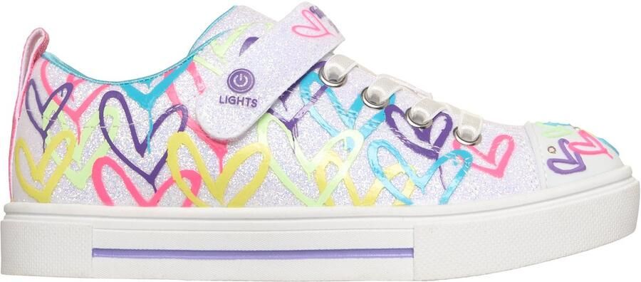 Skechers TWINKLE SPARKS-LOVE MEDLEY Meisjes Sneakers Wit