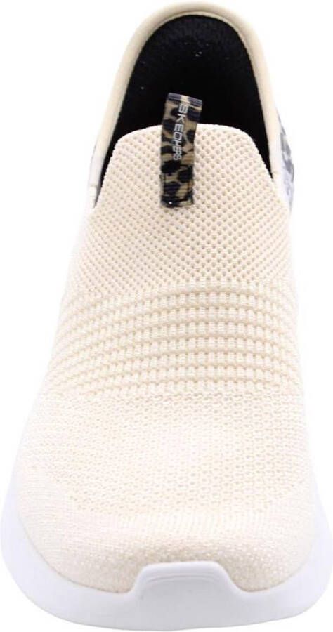 Skechers Ultra Flex 3.0-Natural Step Dames Sneakers Off white zwart beige (deels luipaardprint) - Foto 7