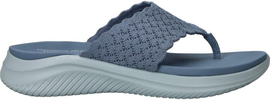 Skechers Ultra Flex 3.0 Rhythm Waves Slippers Dames Blauw