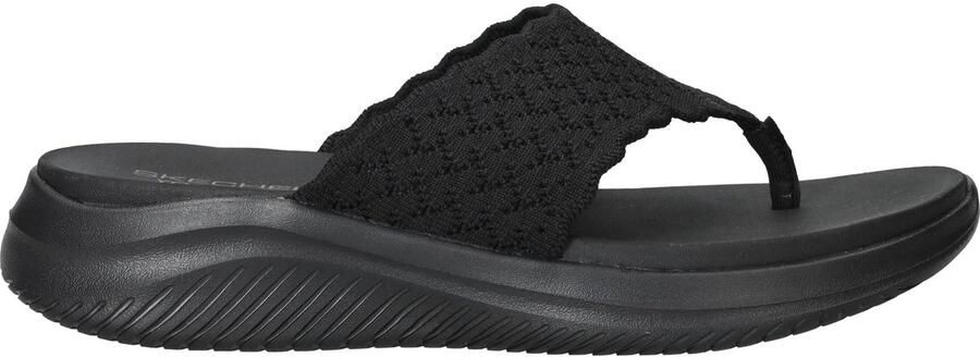 Skechers Ultra Flex 3.0 Rhythm Waves Slippers Dames Zwart