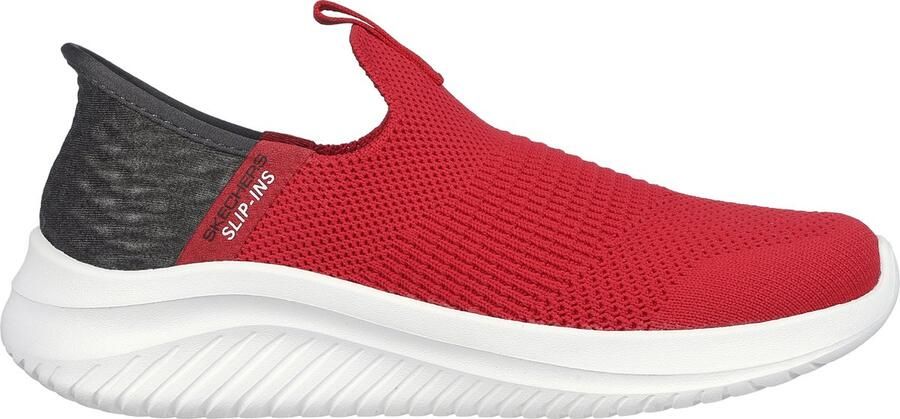 Skechers Ultra Flex 3.0 Smooth Step Jongens Instappers Rood Zwart