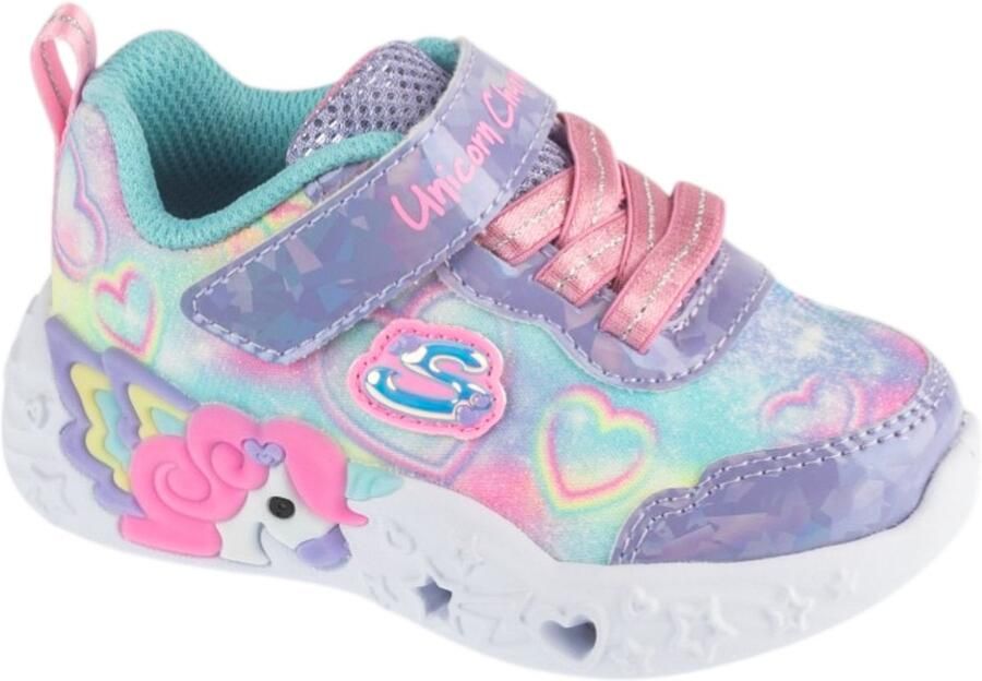 Skechers Unicorn Charmer Lil Heart Sparkles voor meisje Purper Sneakers