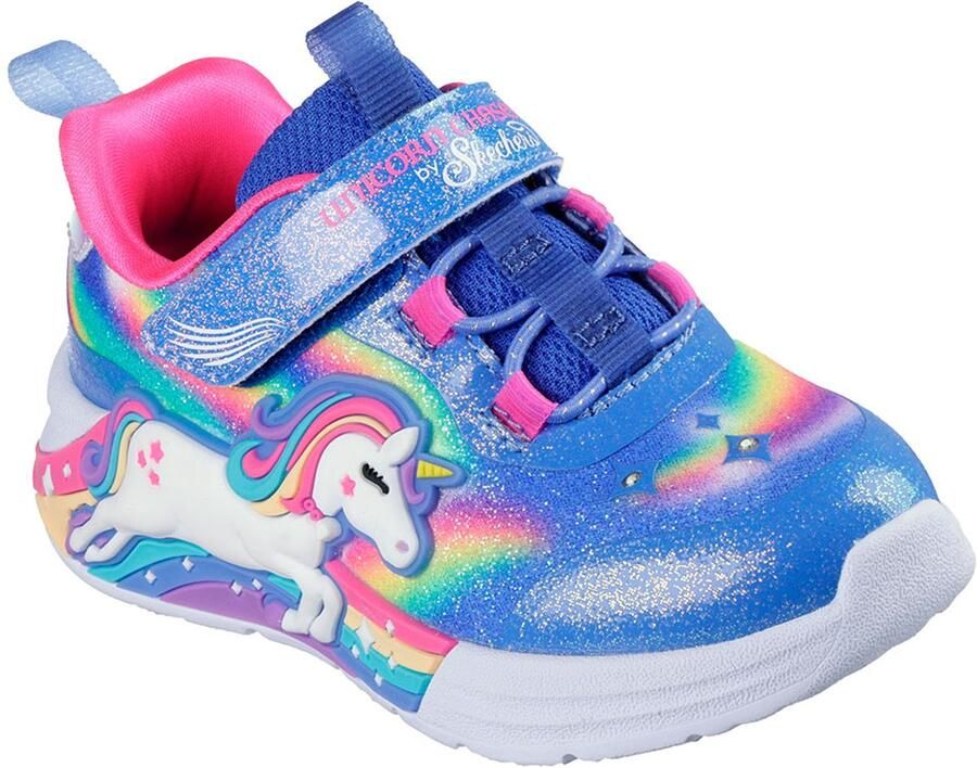 Skechers Unicorn Chaser meisjes sneakers Blauw multi - Foto 2