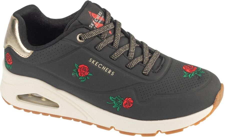 SKECHERS Sneakers laag ' Uno Champagne and Roses' antraciet donkergroen rood zilver - Foto 2