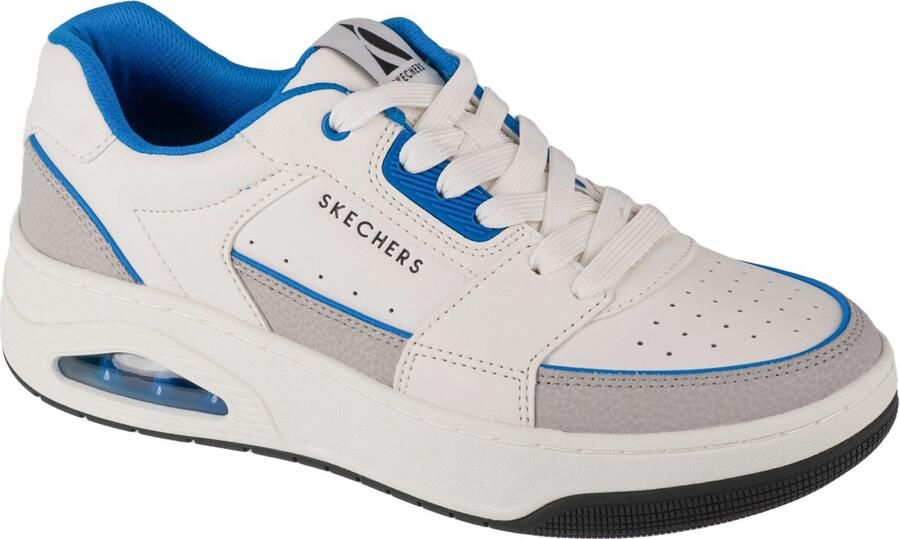 Skechers Heren Sneakers Wit Model 183140-WBL Perfect voor Actieve Wandelingen
