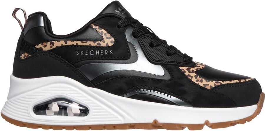Skechers UNO GEN1-LEOPARD SURGE Meisjes Sneakers Zwart
