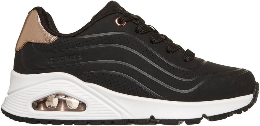 Skechers UNO GEN1 SHIMMER WAVE Meisjes Sneakers Zwart
